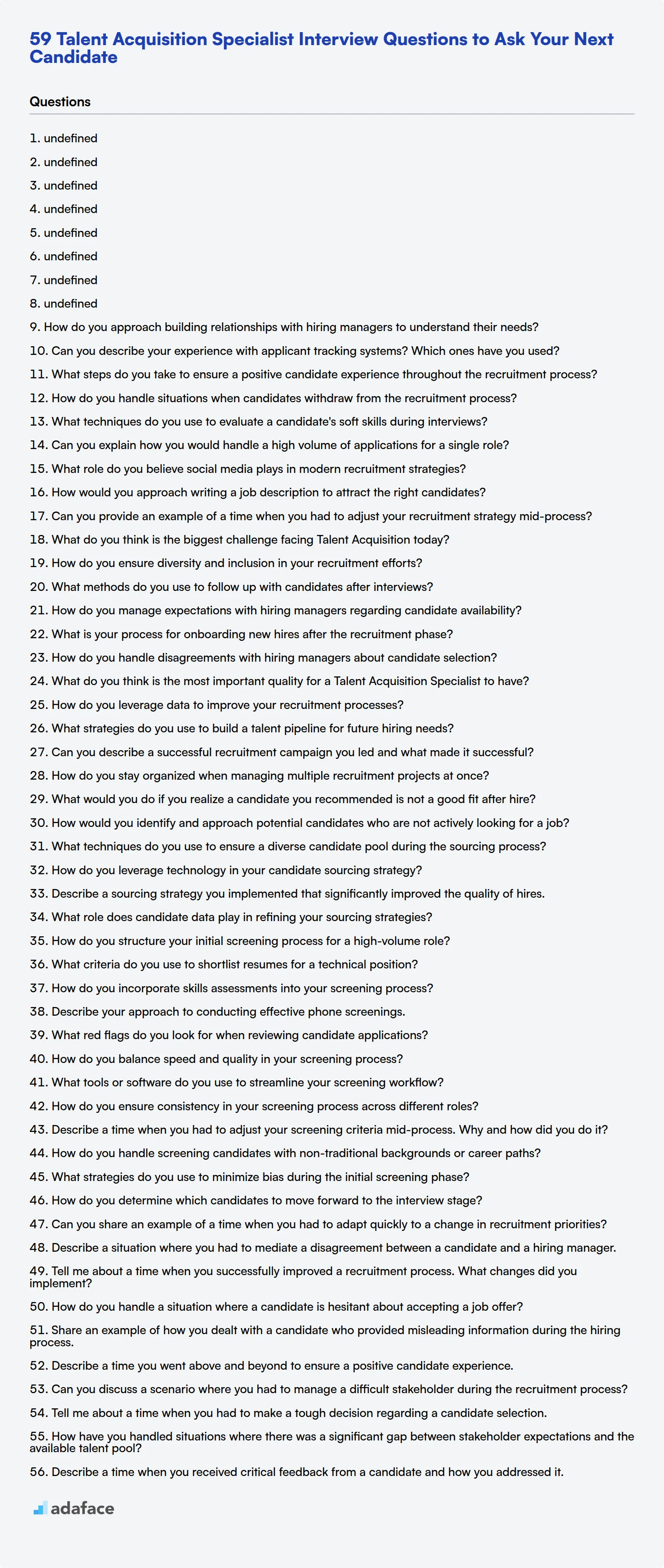 Descarga la plantilla de preguntas para la entrevista de Especialista en Adquisición de Talento en formatos PNG, PDF y TXT