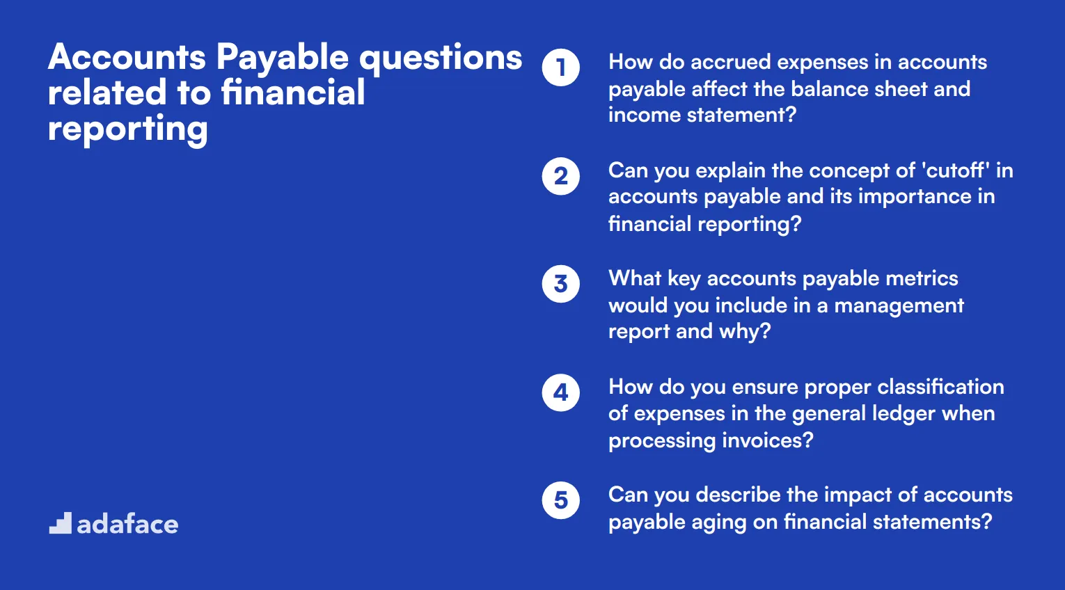 12 Accounts Payable questions related to financial reporting