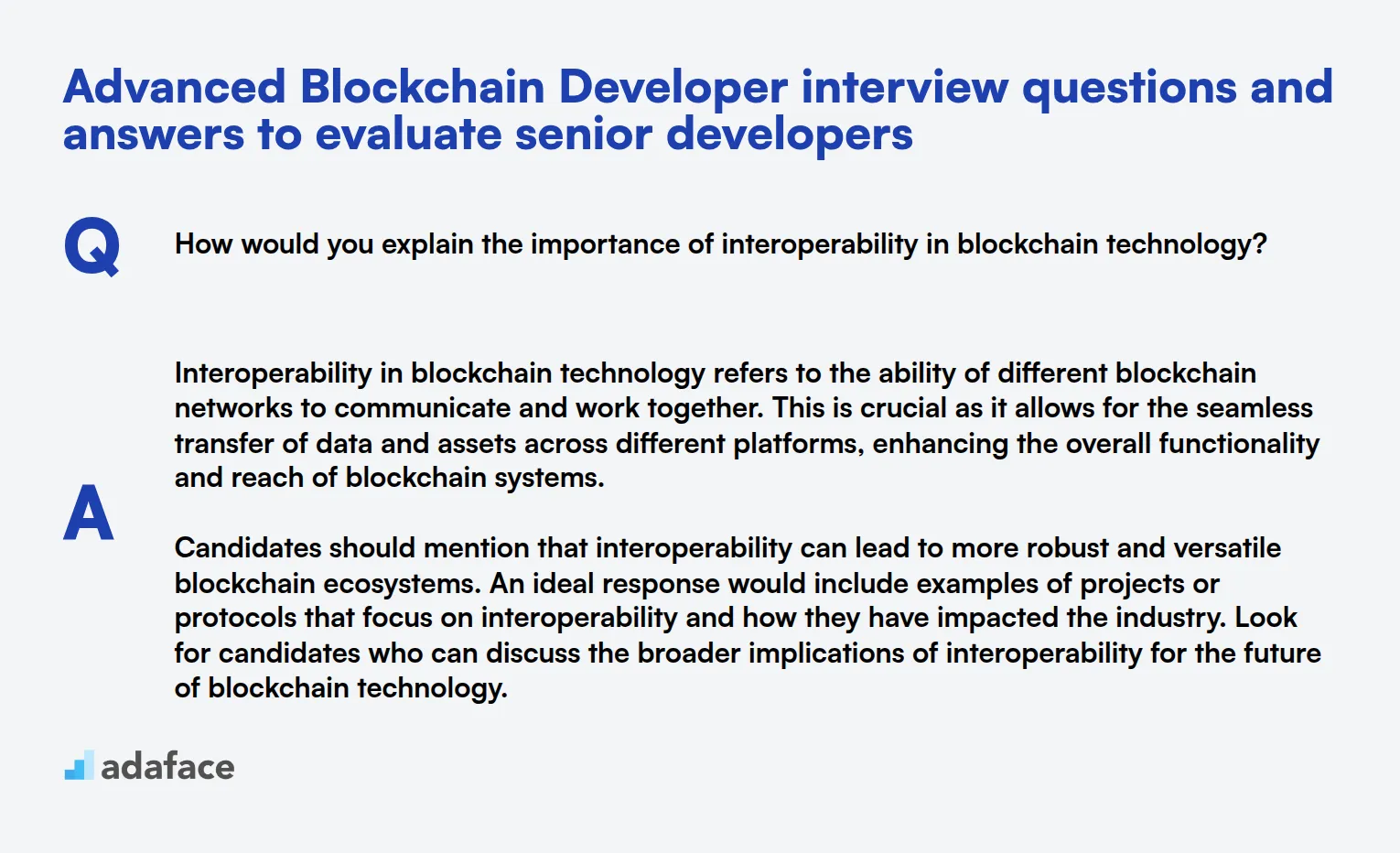 9 preguntas y respuestas avanzadas para entrevistas de desarrolladores de Blockchain para evaluar a desarrolladores senior