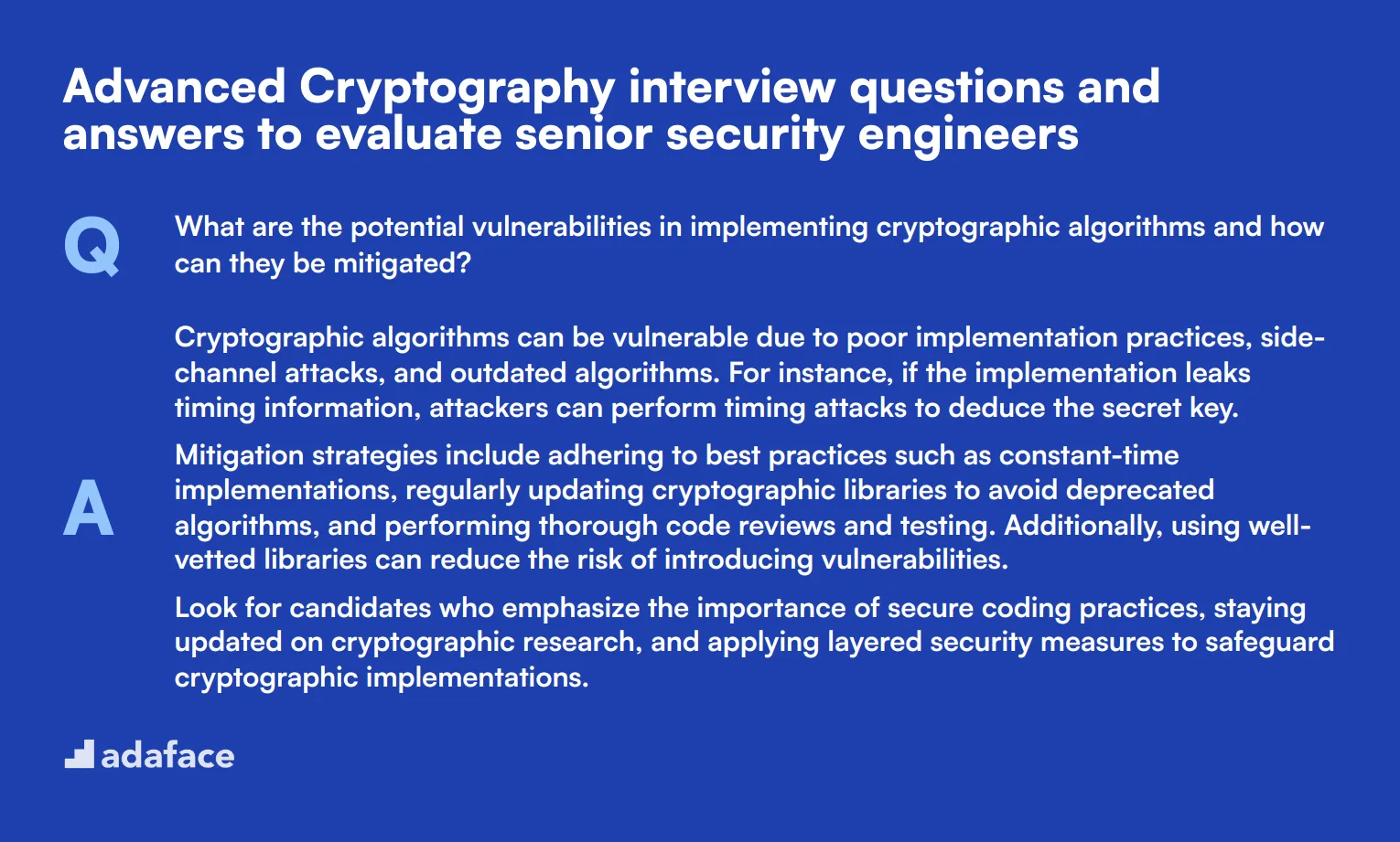 7 advanced Cryptography interview questions and answers to evaluate senior security engineers