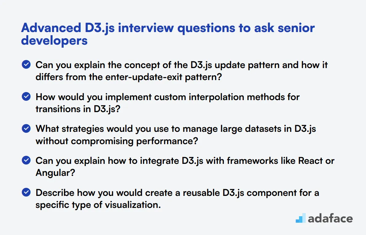 10 advanced D3.js interview questions to ask senior developers