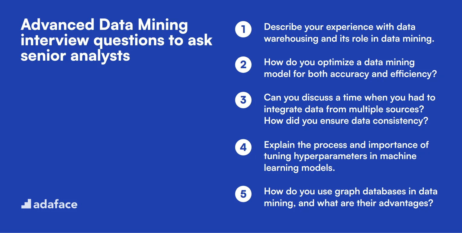 15 advanced Data Mining interview questions to ask senior analysts