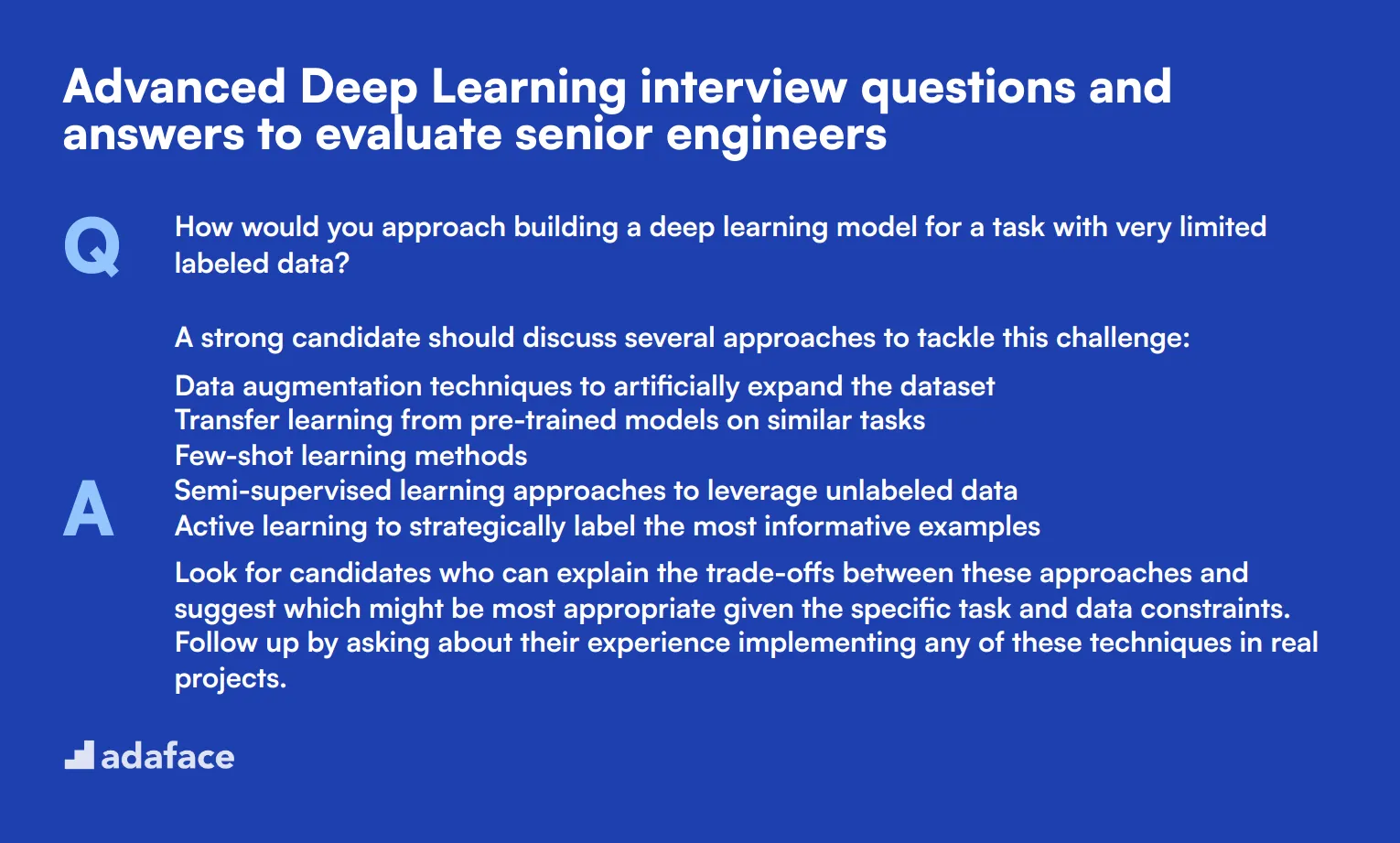 8 advanced Deep Learning interview questions and answers to evaluate senior engineers