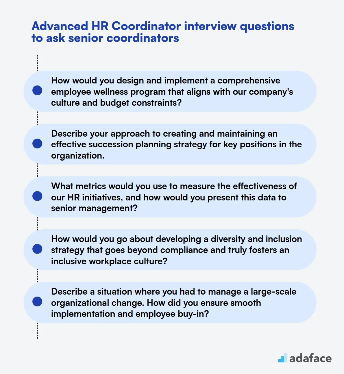 12 preguntas avanzadas para entrevistas de coordinador de RRHH para hacer a coordinadores sénior
