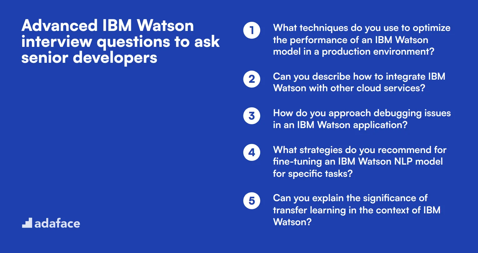 10 advanced IBM Watson interview questions to ask senior developers