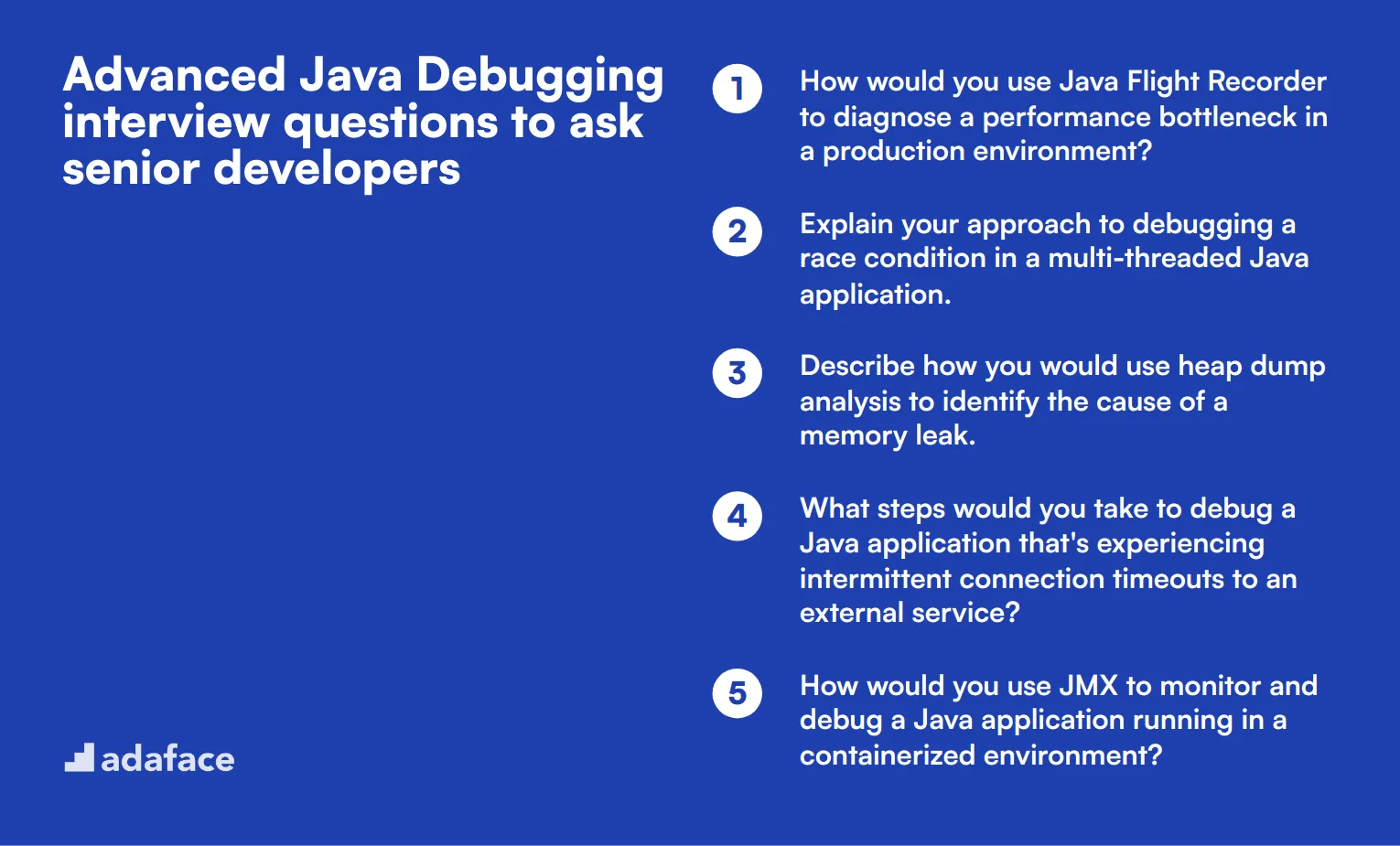 15 advanced Java Debugging interview questions to ask senior developers