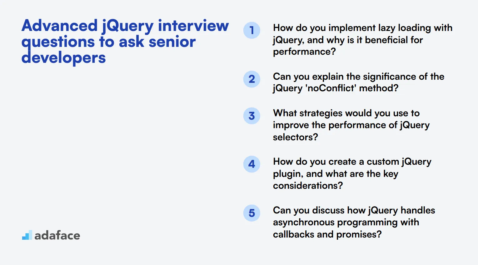 10 advanced jQuery interview questions to ask senior developers