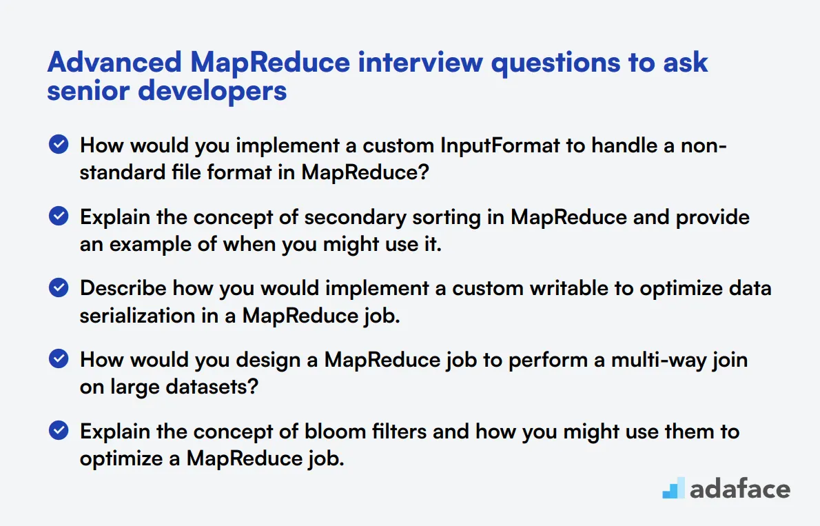 15 advanced MapReduce interview questions to ask senior developers