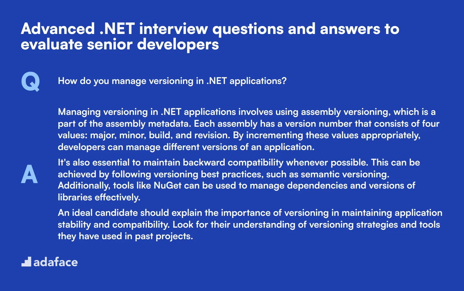 9 advanced .NET interview questions and answers to evaluate senior developers