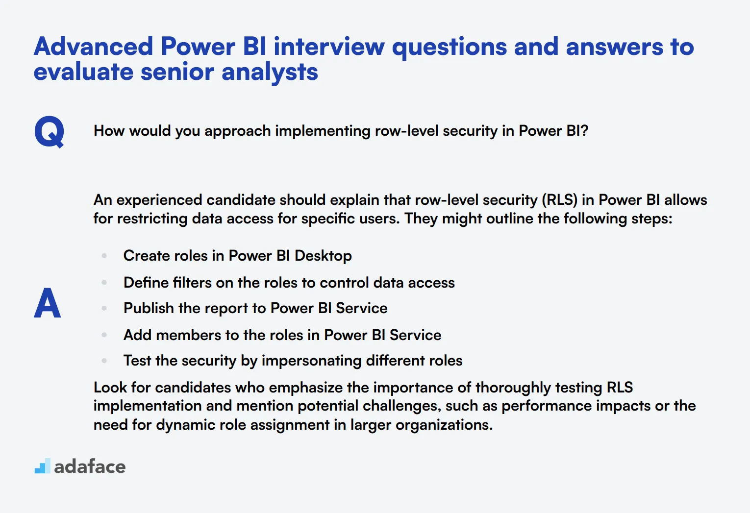 9 advanced Power BI interview questions and answers to evaluate senior analysts