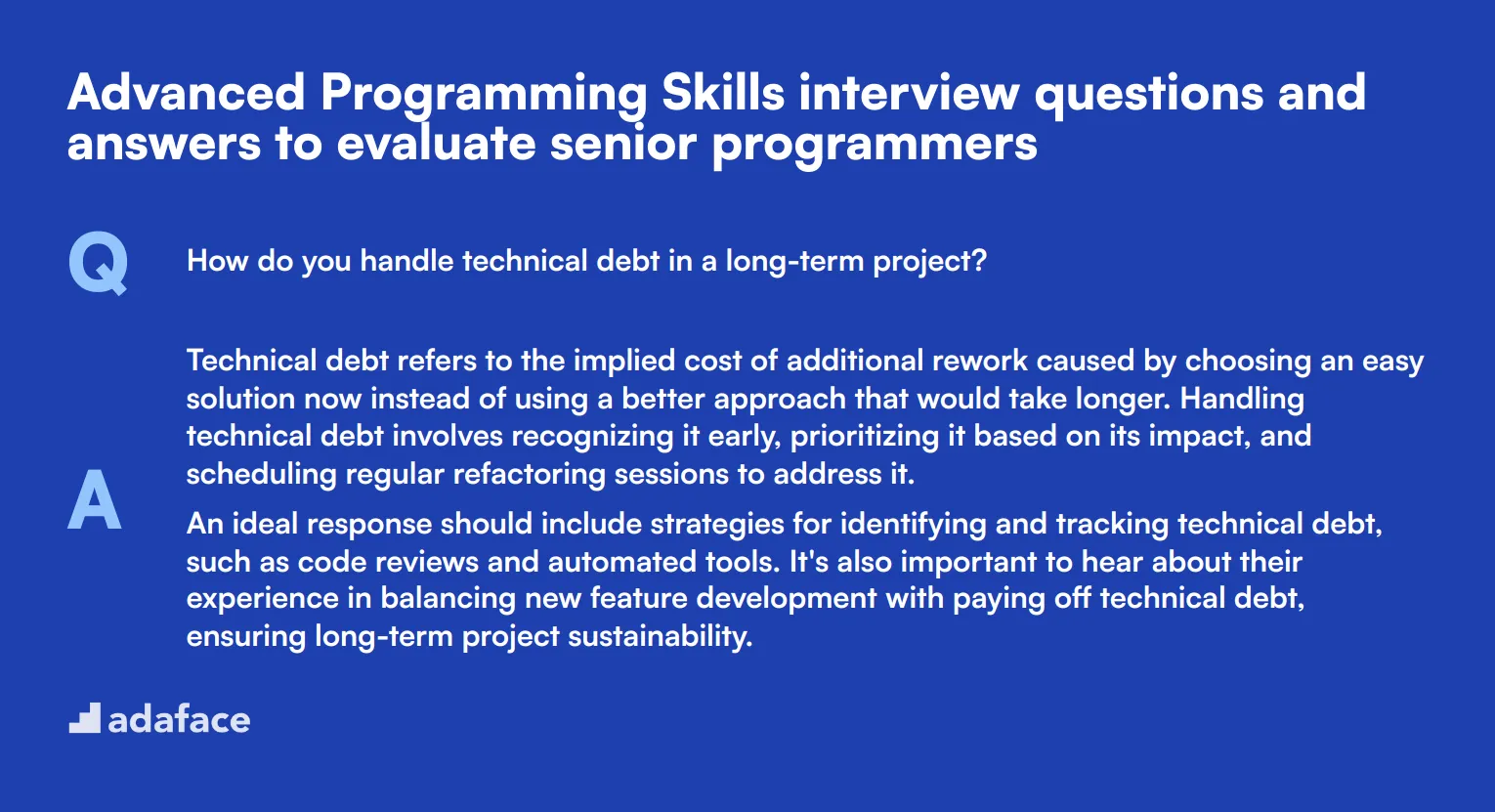 9 advanced Programming Skills interview questions and answers to evaluate senior programmers