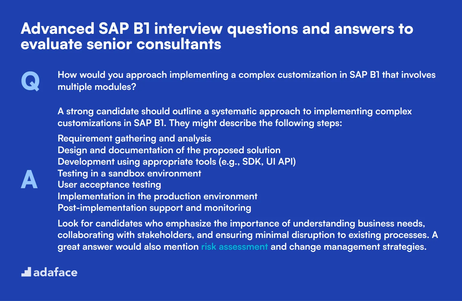 9 advanced SAP B1 interview questions and answers to evaluate senior consultants