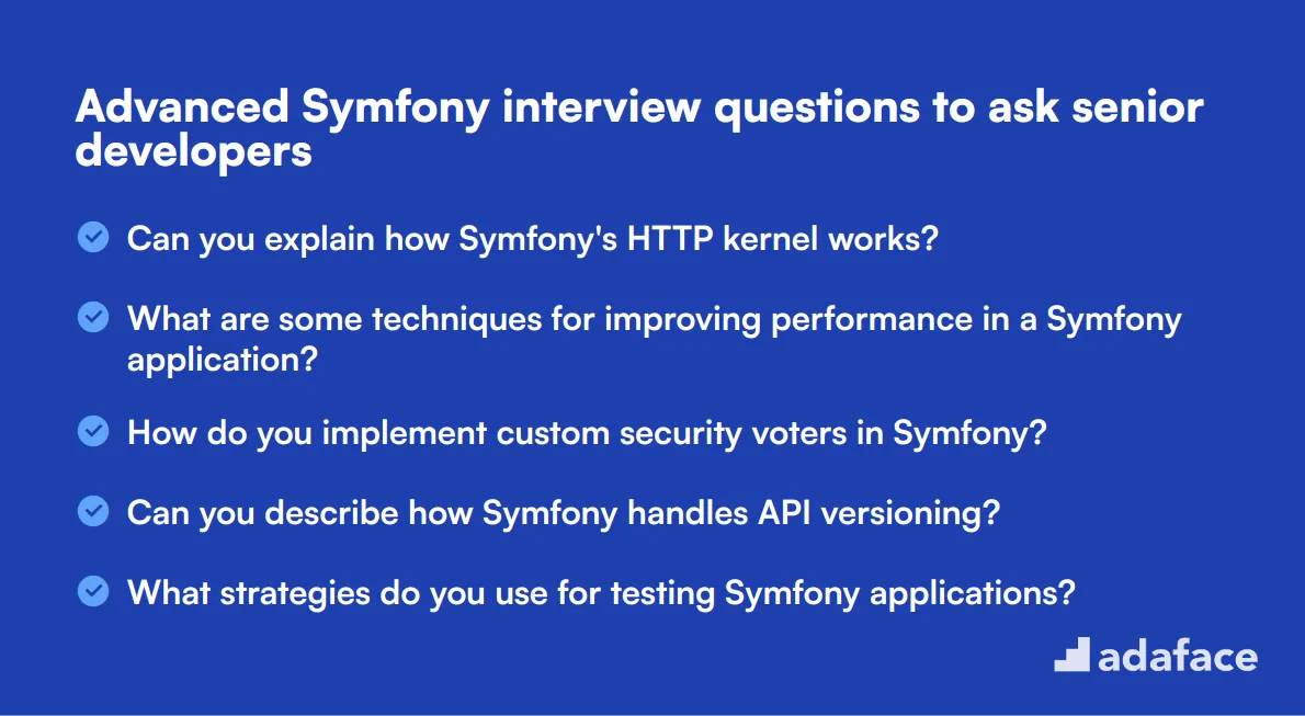 10 advanced Symfony interview questions to ask senior developers