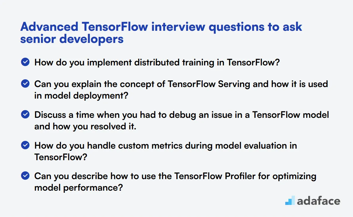 15 advanced TensorFlow interview questions to ask senior developers