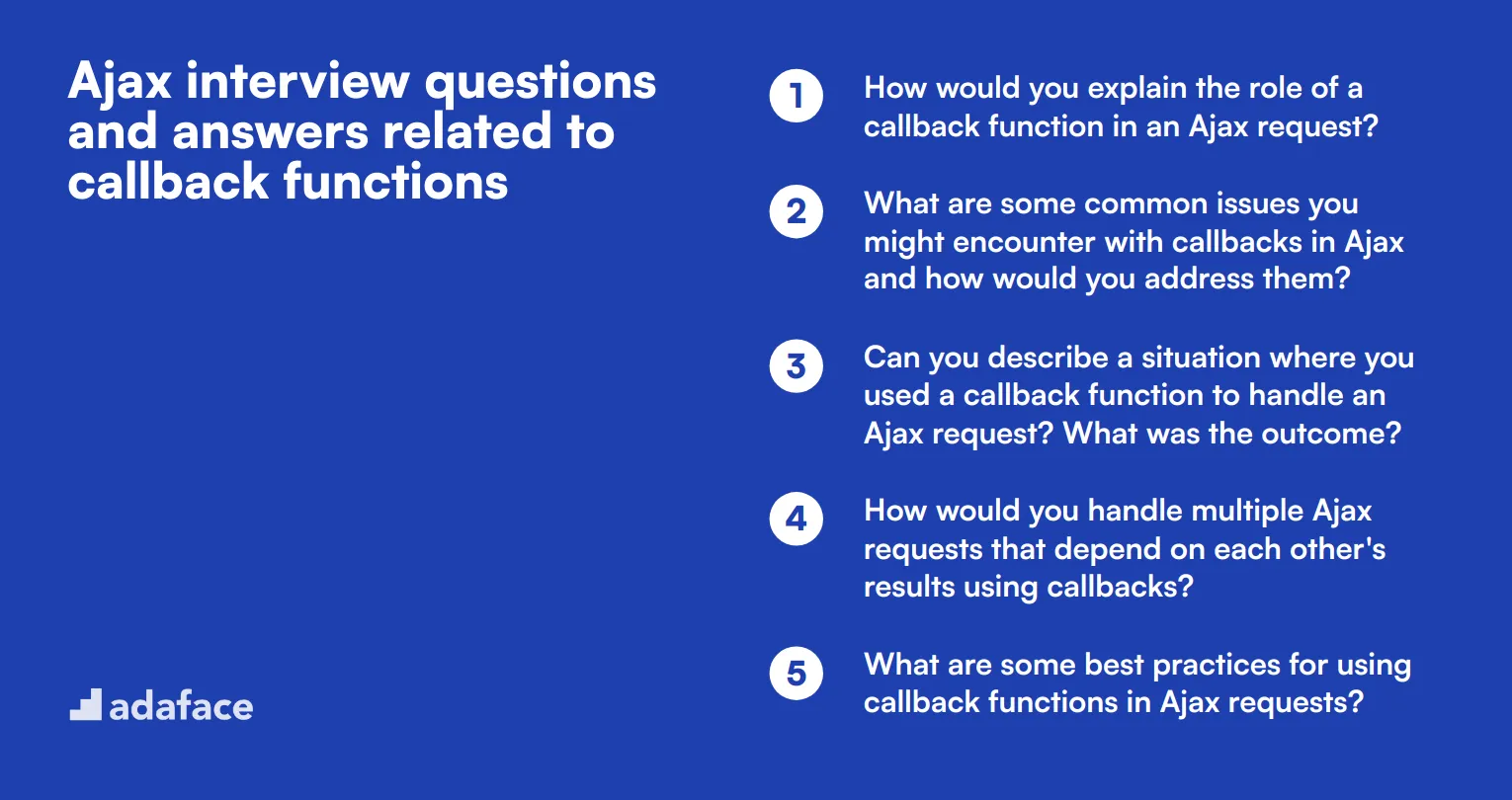 9 Ajax interview questions and answers related to callback functions