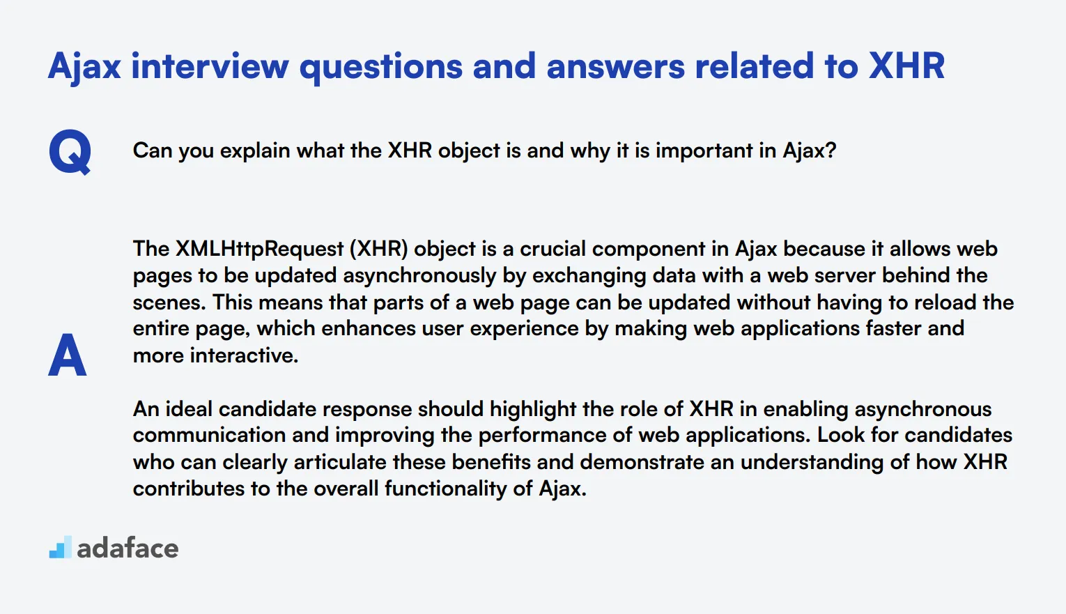 8 Ajax interview questions and answers related to XHR