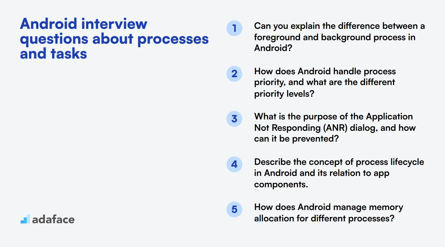 12 Android interview questions about processes and tasks