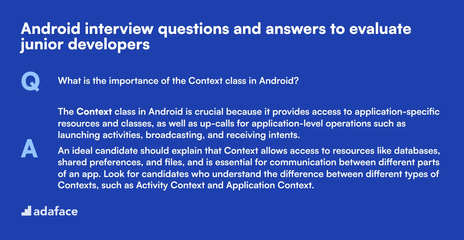 8 Android interview questions and answers to evaluate junior developers