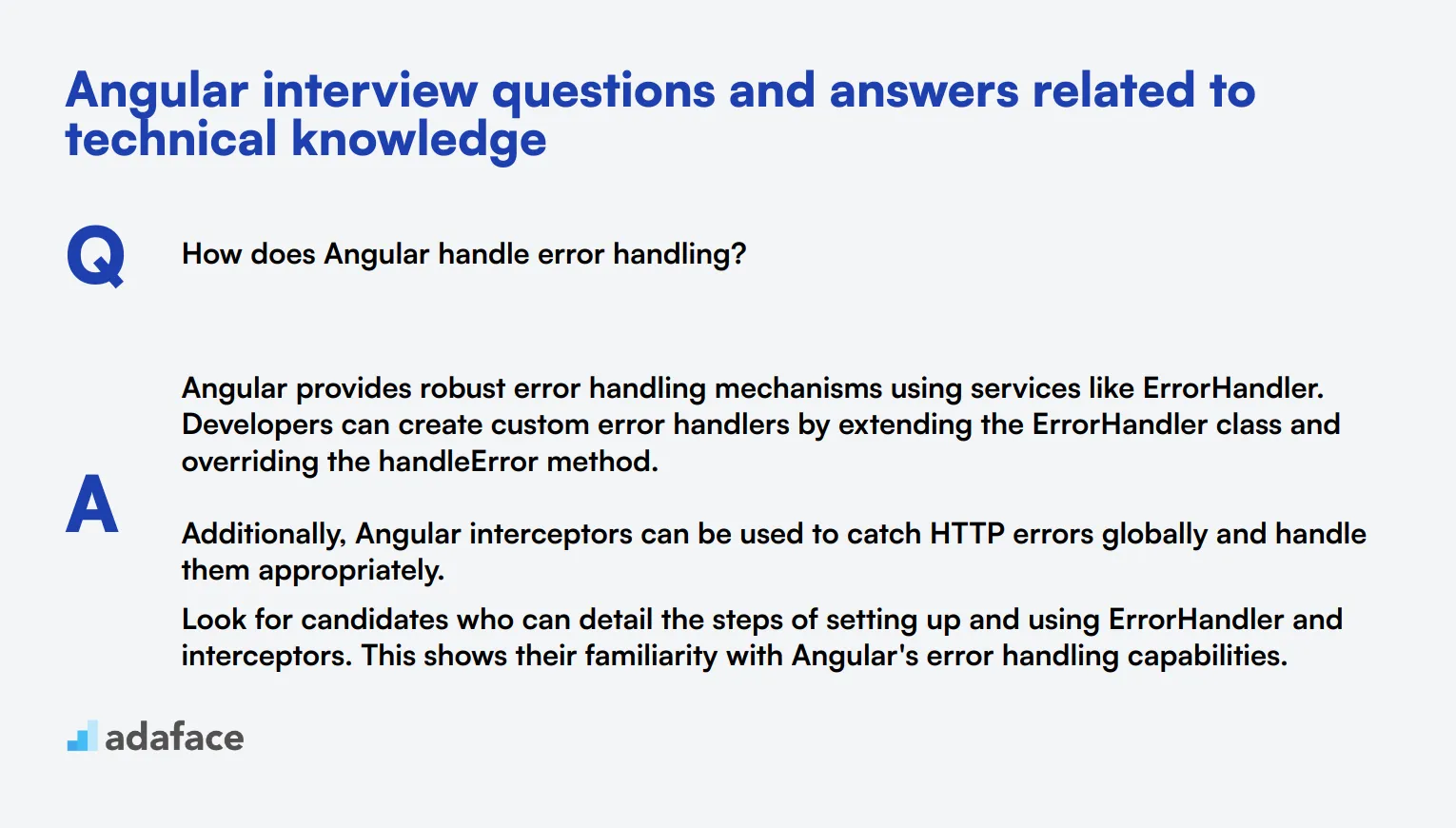 9 Angular interview questions and answers related to technical knowledge