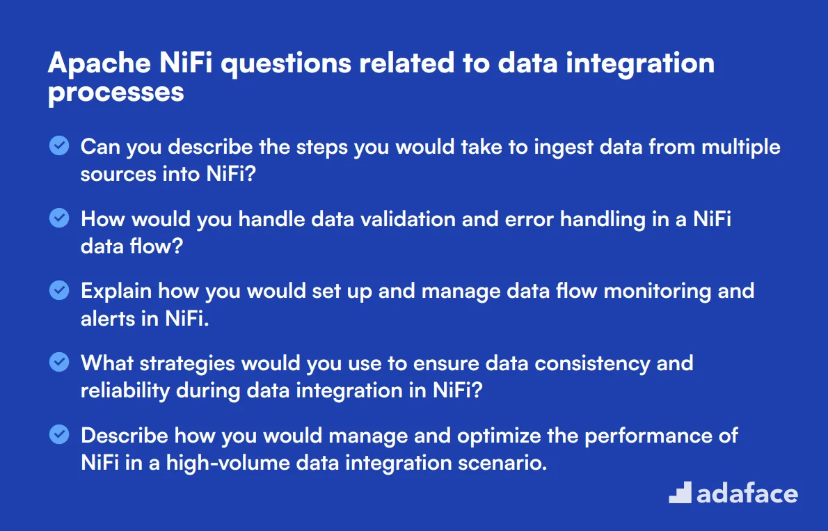 12 Apache NiFi questions related to data integration processes