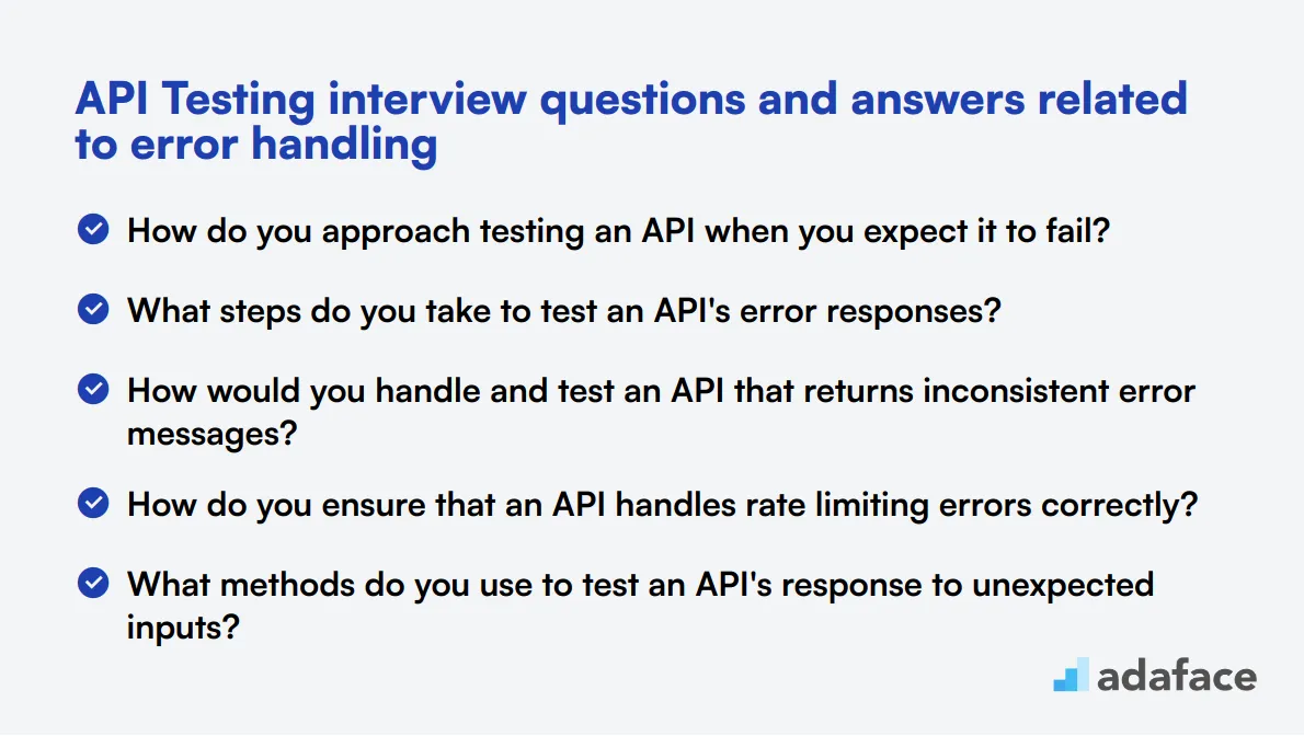 8 API Testing interview questions and answers related to error handling