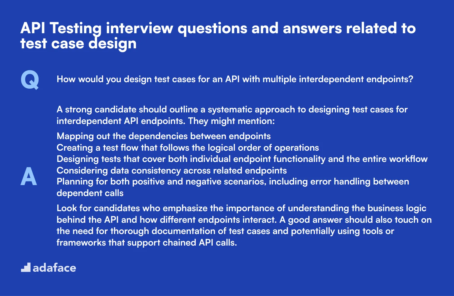 6 API Testing interview questions and answers related to test case design