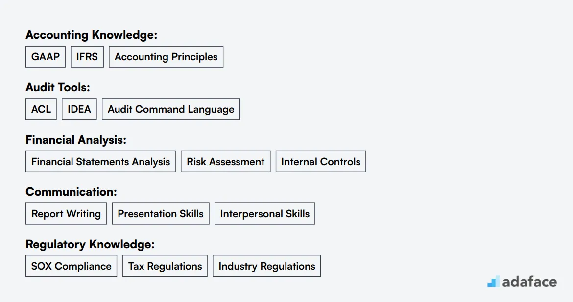 Ideal skills required for Auditor