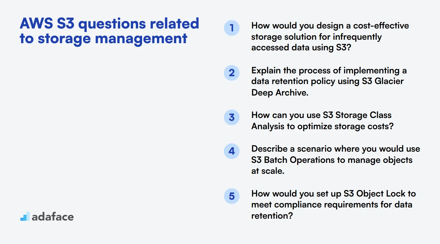 12 AWS S3 questions related to storage management