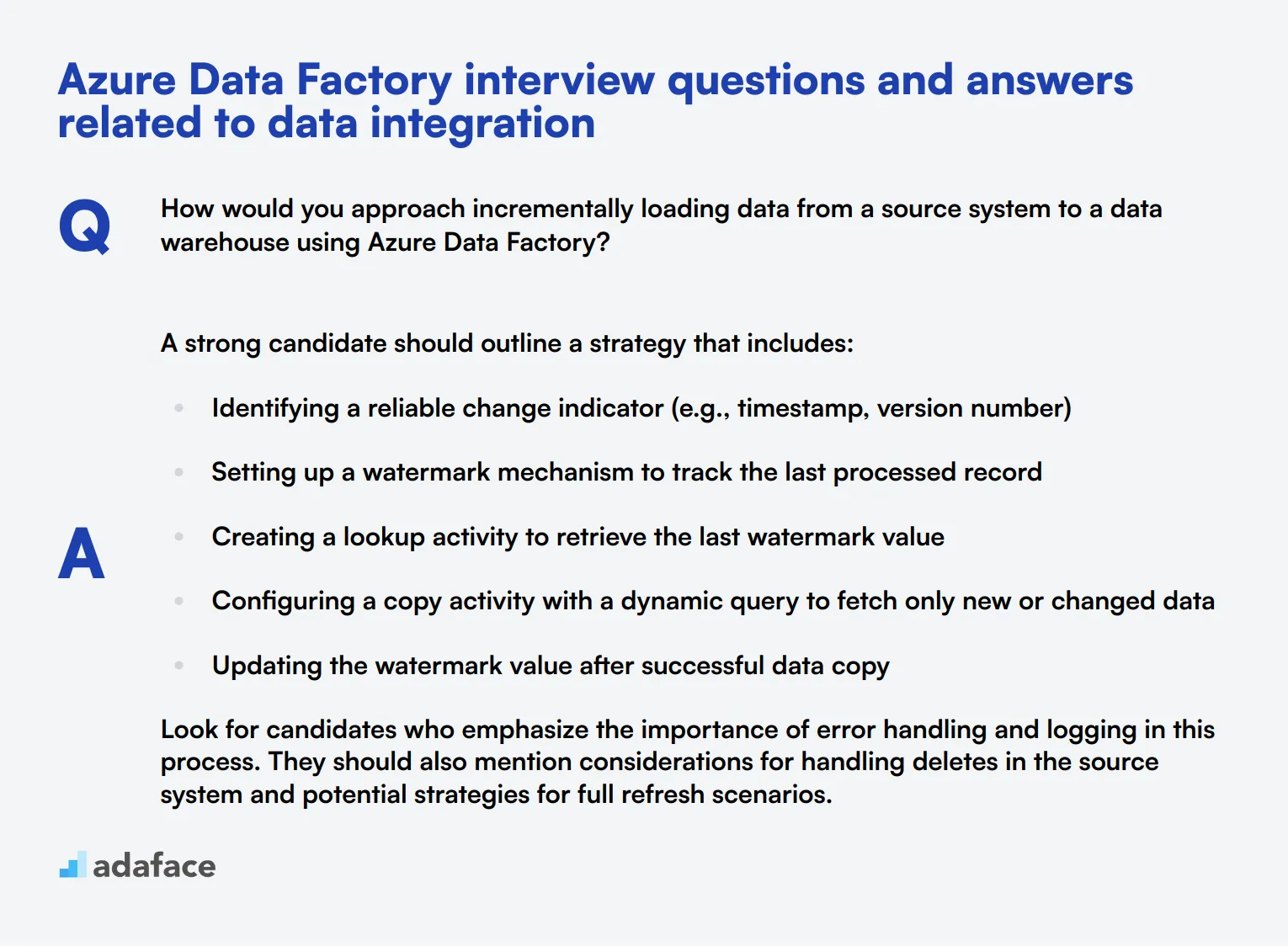 5 Azure Data Factory interview questions and answers related to data integration