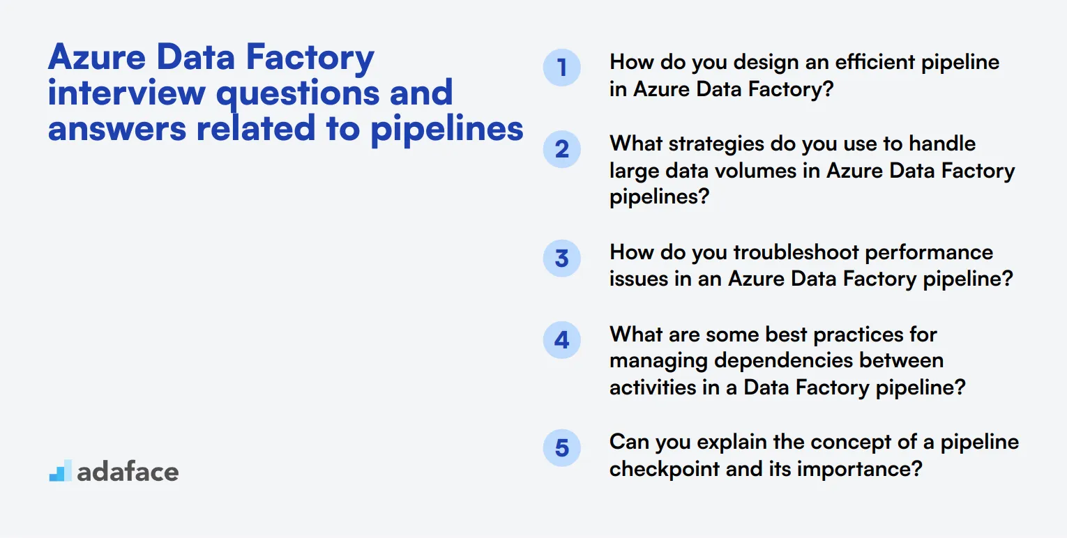 9 Azure Data Factory interview questions and answers related to pipelines