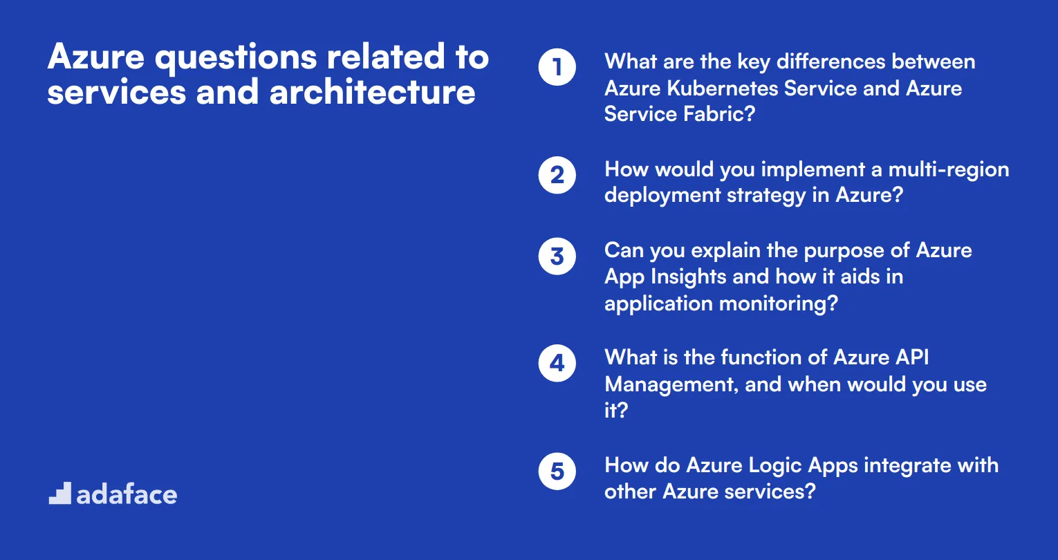 10 Azure questions related to services and architecture