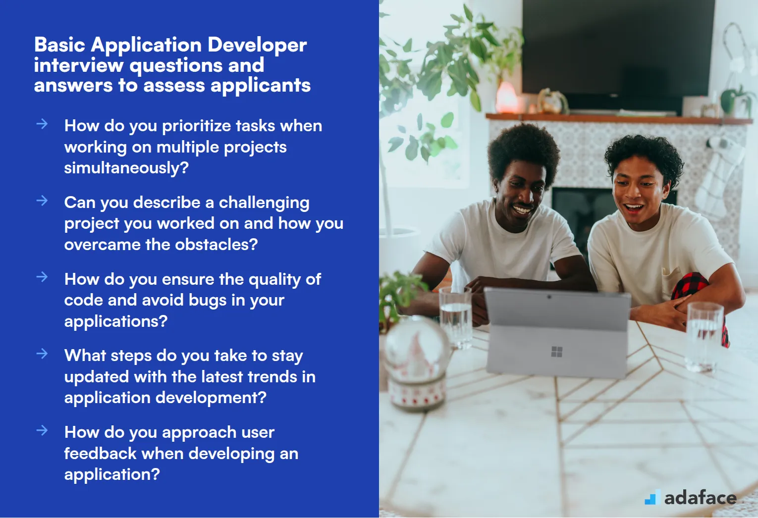 10 basic Application Developer interview questions and answers to assess applicants