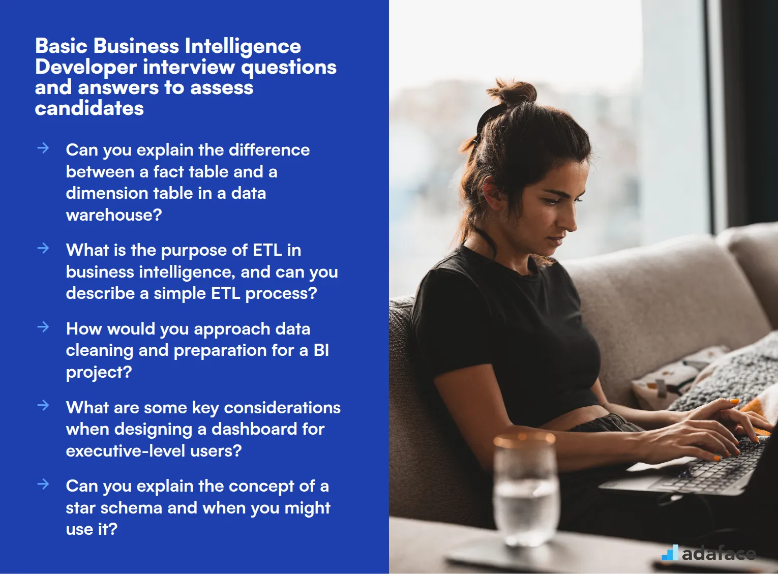 15 basic Business Intelligence Developer interview questions and answers to assess candidates