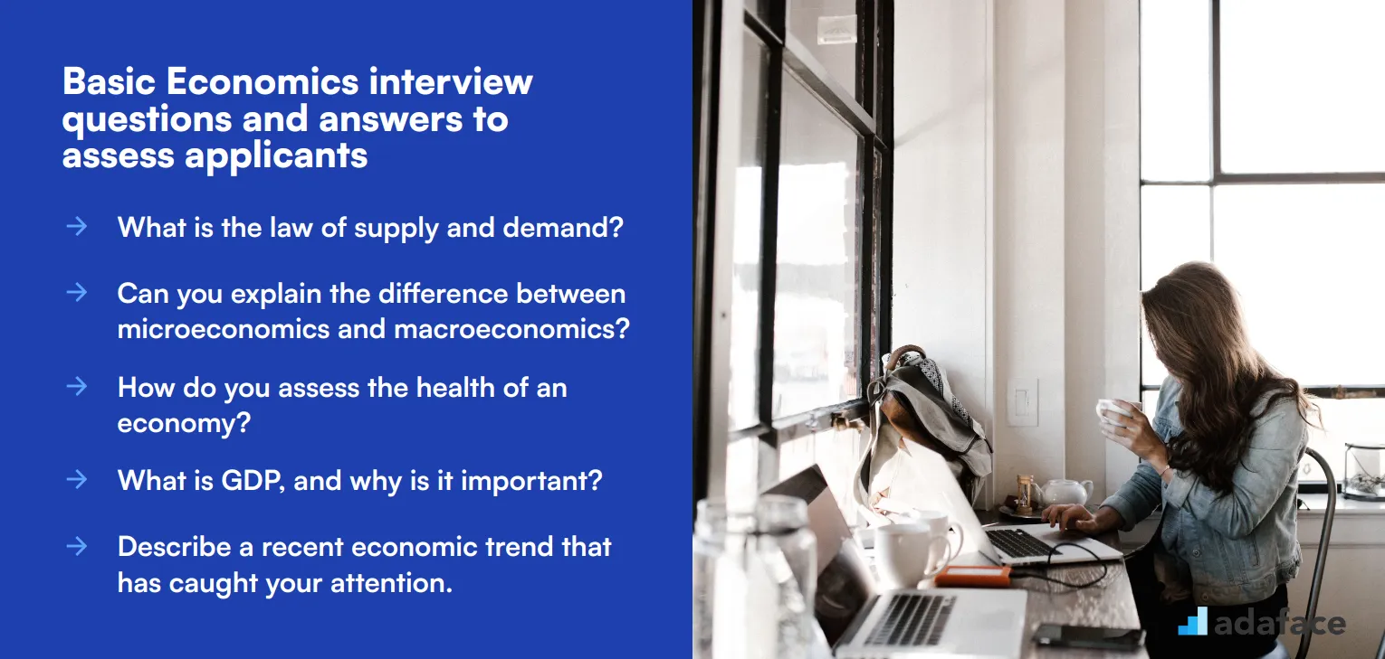 15 basic Economics interview questions and answers to assess applicants