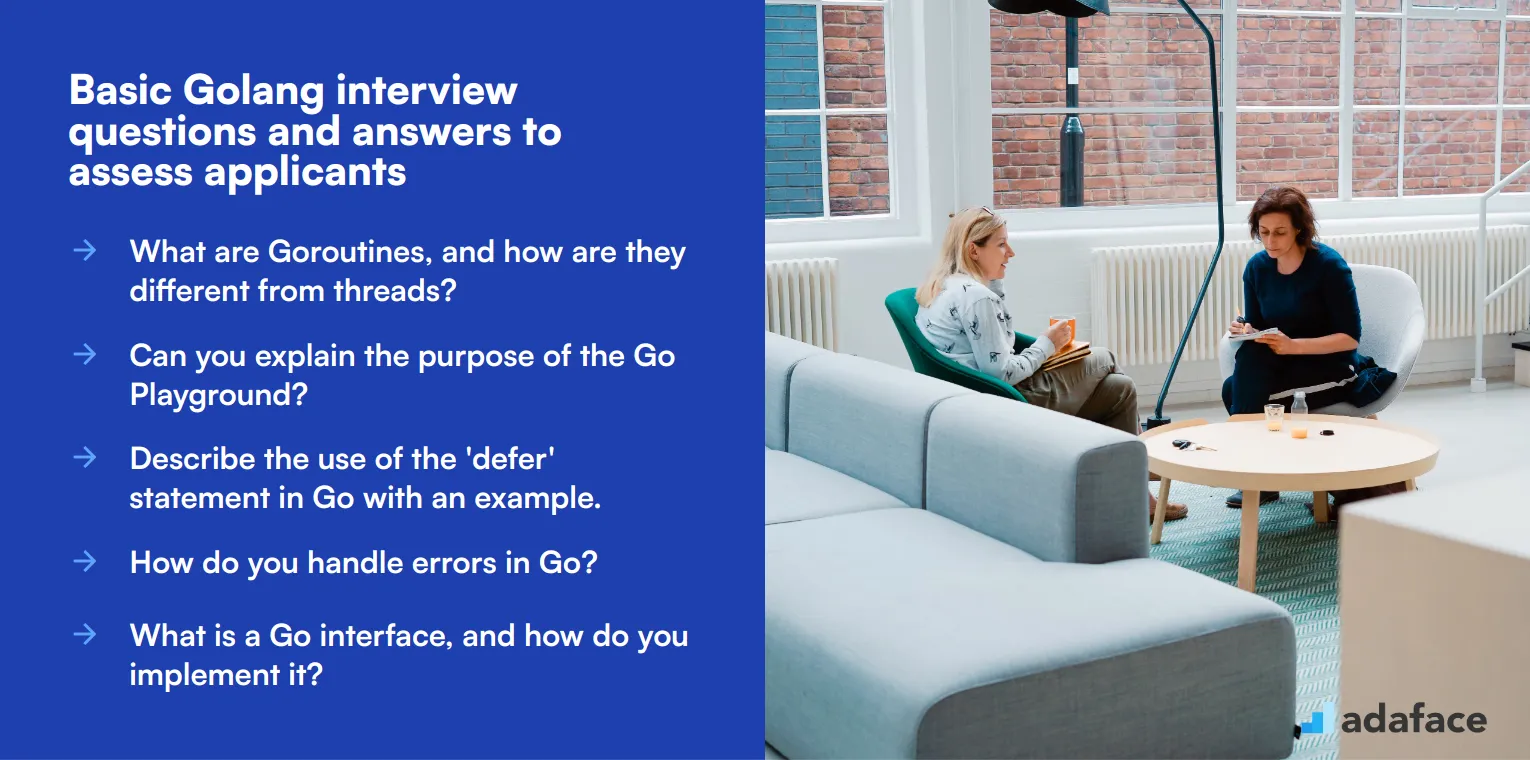 15 basic Golang interview questions and answers to assess applicants