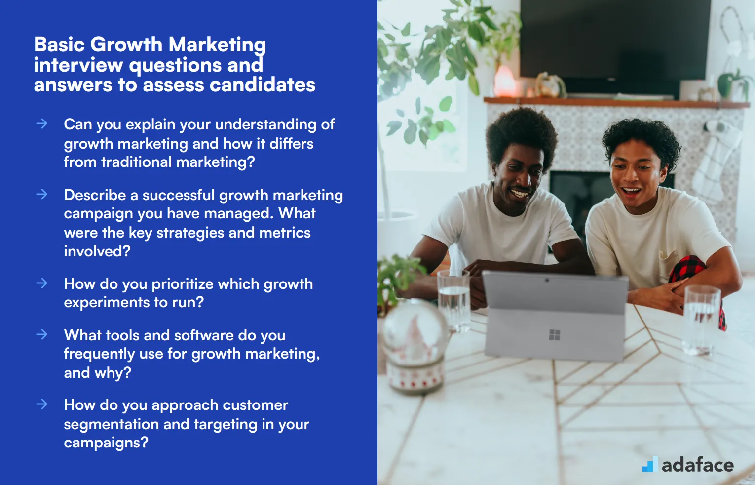 15 basic Growth Marketing interview questions and answers to assess candidates