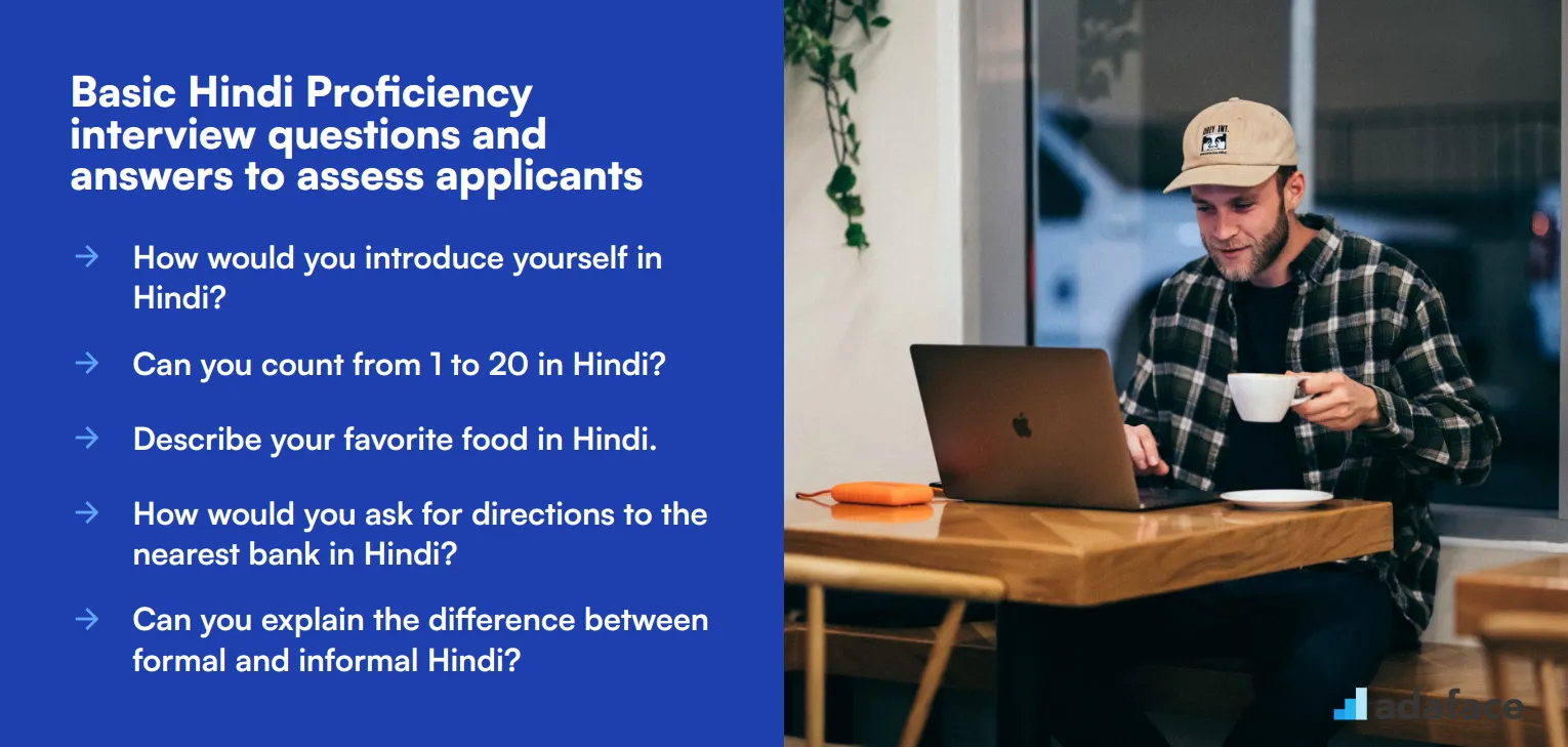 10 basic Hindi Proficiency interview questions and answers to assess applicants