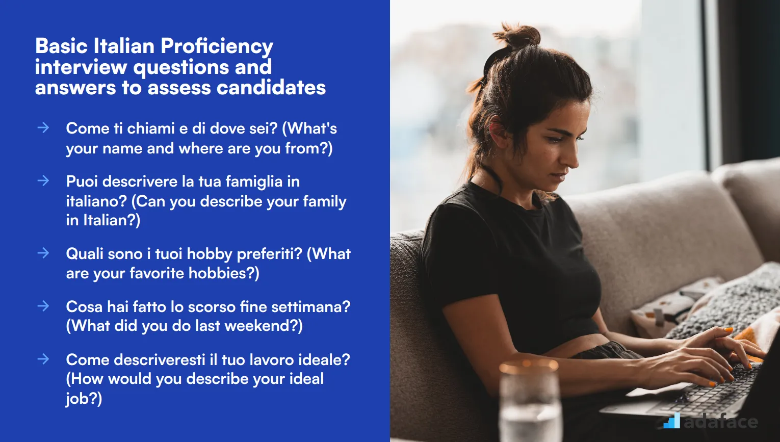 10 basic Italian Proficiency interview questions and answers to assess candidates