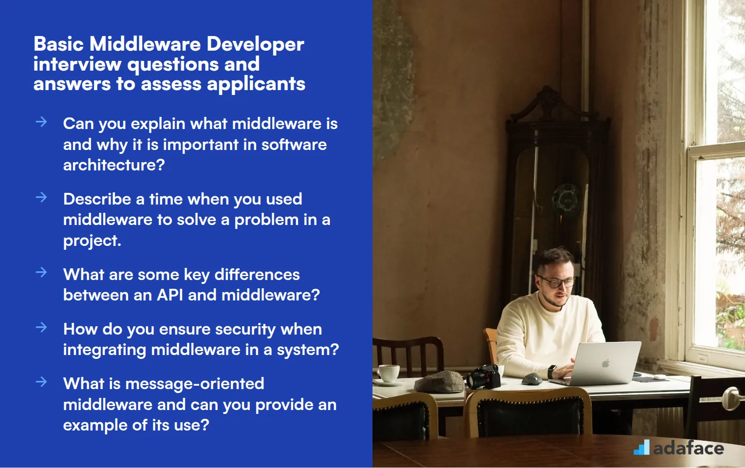 15 basic Middleware Developer interview questions and answers to assess applicants