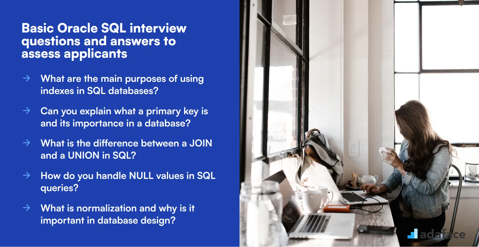 10 basic Oracle SQL interview questions and answers to assess applicants