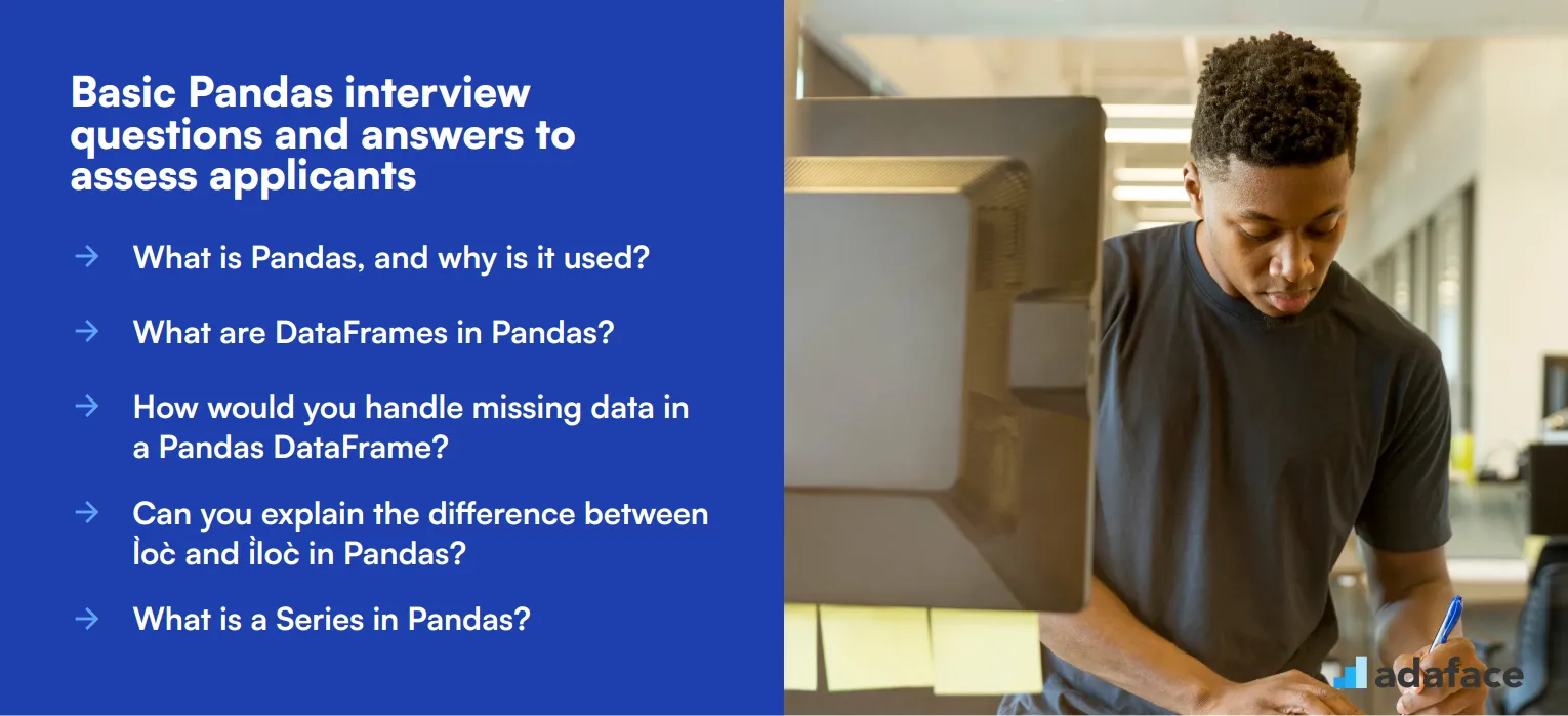 10 basic Pandas interview questions and answers to assess applicants