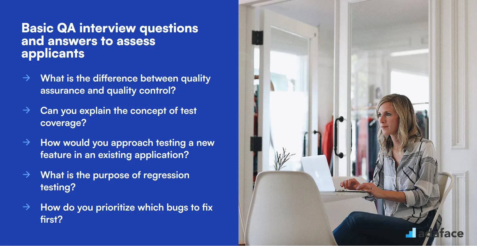 10 basic QA interview questions and answers to assess applicants