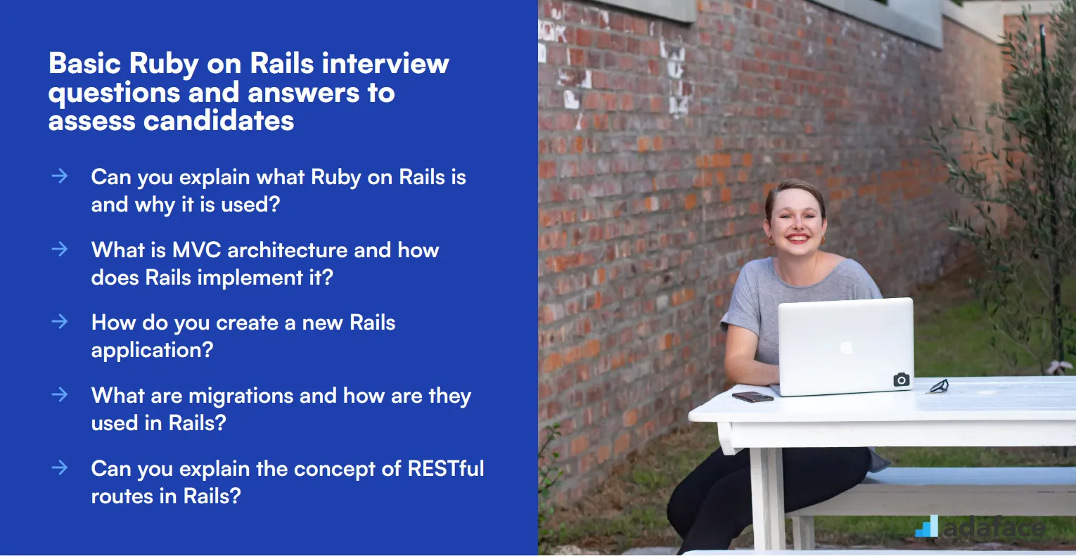 18 basic Ruby on Rails interview questions and answers to assess candidates