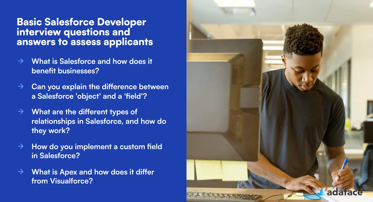 16 basic Salesforce Developer interview questions and answers to assess applicants