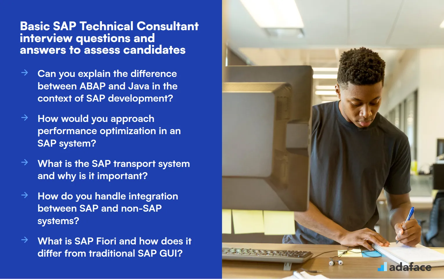 10 basic SAP Technical Consultant interview questions and answers to assess candidates
