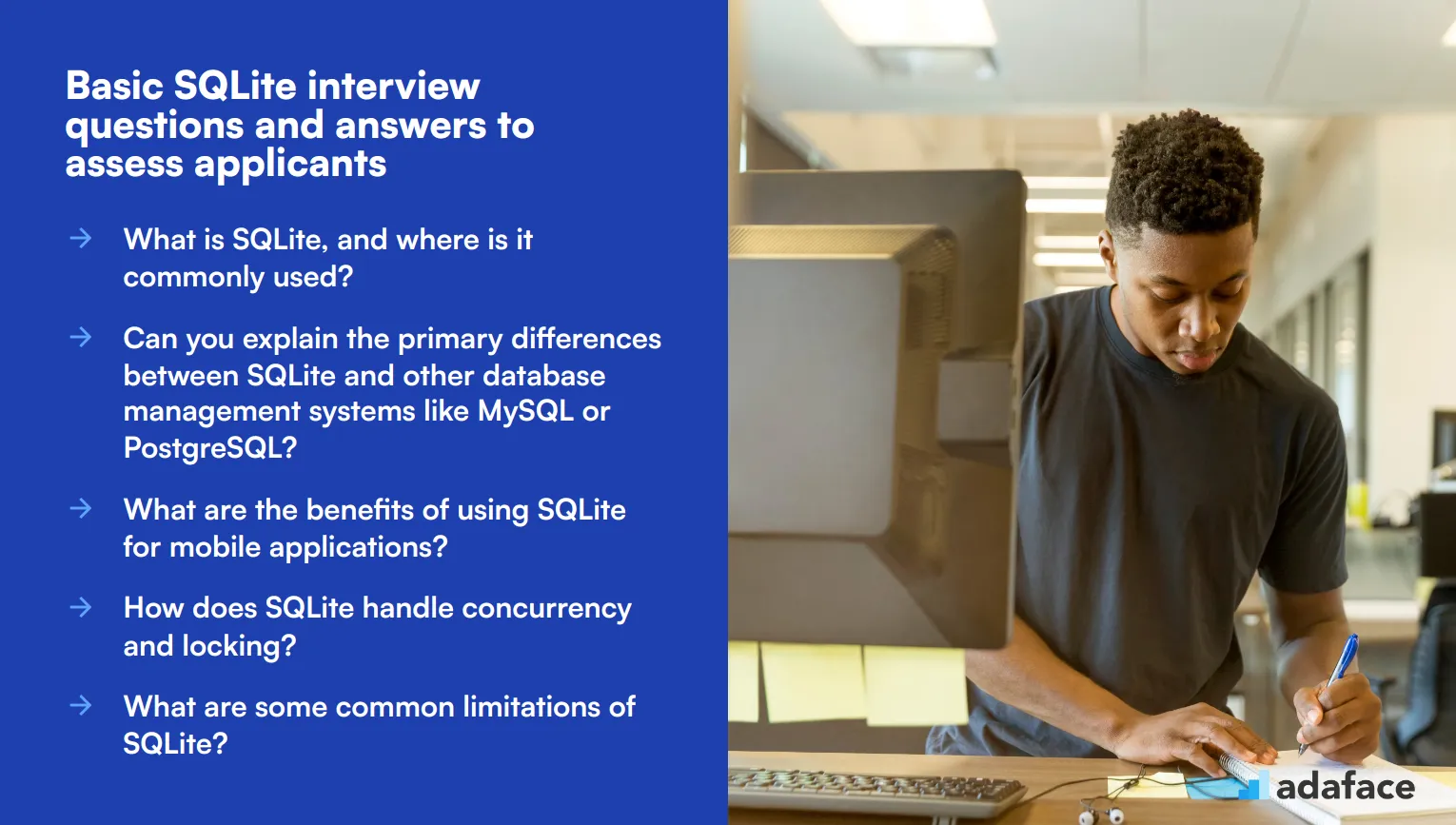 10 basic SQLite interview questions and answers to assess applicants