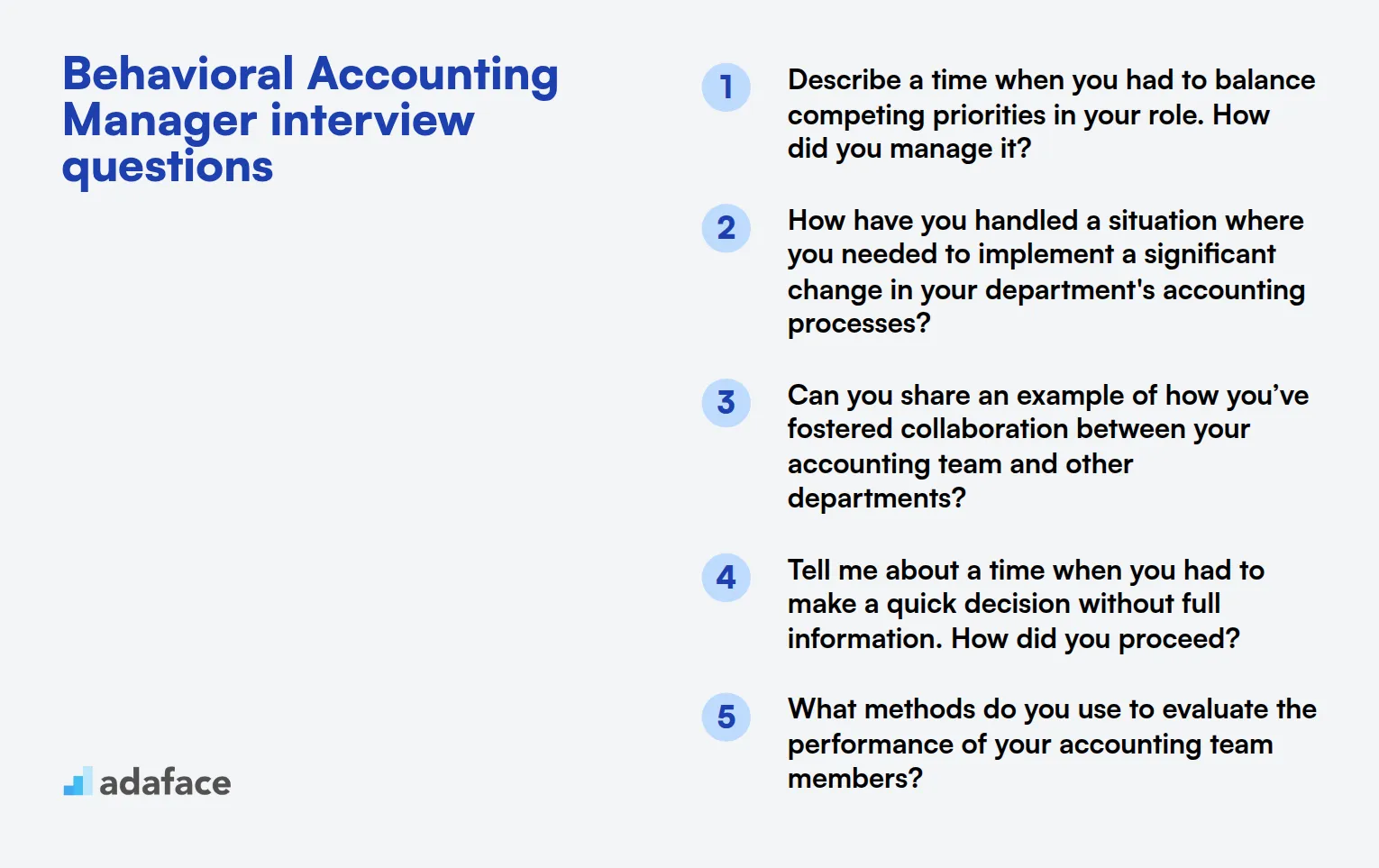 11 behavioral Accounting Manager interview questions