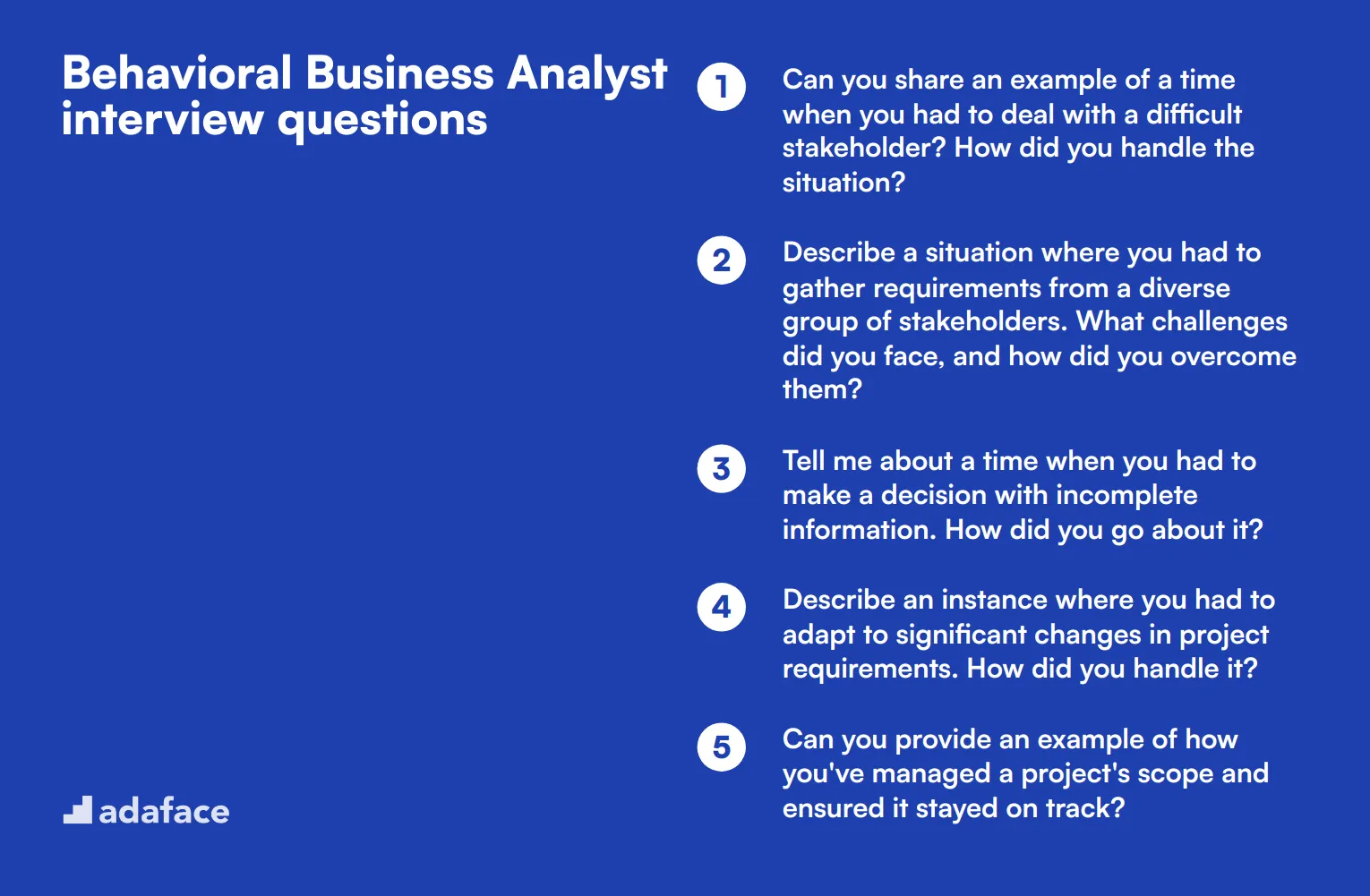 10 behavioral Business Analyst interview questions