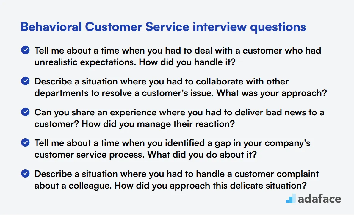 9 behavioral Customer Service interview questions