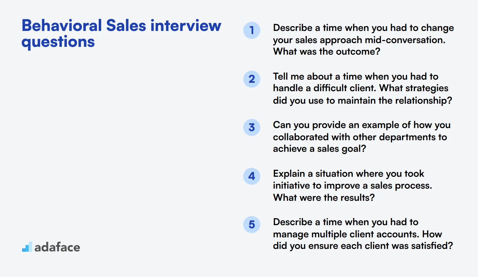 12 behavioral Sales interview questions